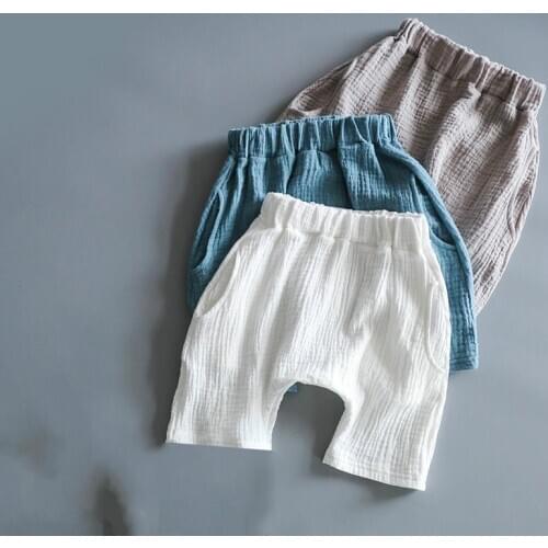 Art Summer Baby Knee Seven pants Children Pants Boys and Girls Haren Pants