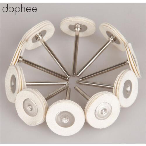 Dophee 10Pcs Dremel Accessories 25mm Leather Polishing Buffing Wheel Brushes Grinding Polishing Pad for Dremel Rotary Tools