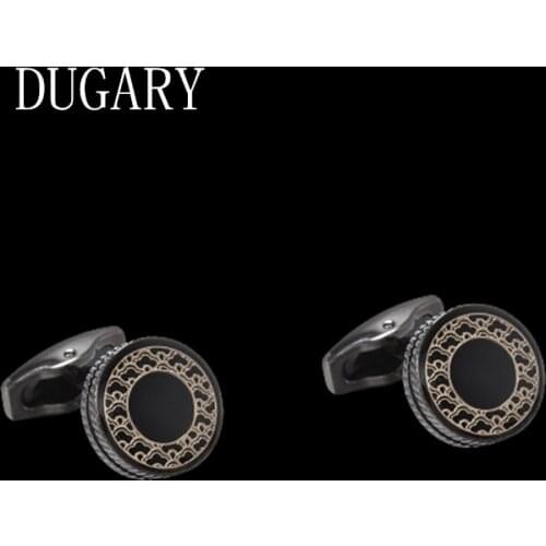 DUGARY Luxury shirt cufflinks for mens Brand cuff buttons cuff links High Quality round wedding abotoaduras Jewelry gemelos
