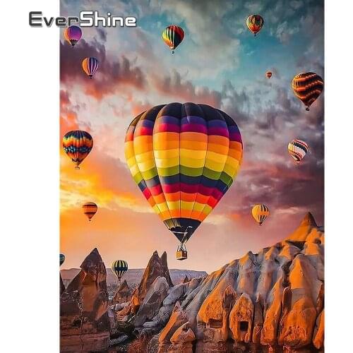 EverShine Diamond Embroidery Balloon Full Square Diamond Mosaic Scenic Painting Cross Stitch Picture Handmade Gift