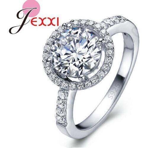 Fashion Wedding Jewelry 925 Sterling Silver Crystal Cubic Zirconia CZ Women Finger Rings Women Party Accessory Hot Sale