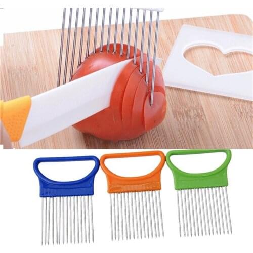 Multifunctional Portable Vegetable Slicer Stainless Steel Onion Slicer Fruit Vegetable Slice Needle Cut Meat Tomato Potato