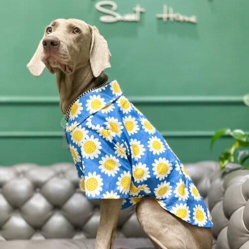 Pet Clothes Summer Large Big Dog Shirt Coat Poodle Bichon Schnauzer Corgi Samoyed Husky Golden Retriever Labrador Clothing 2021