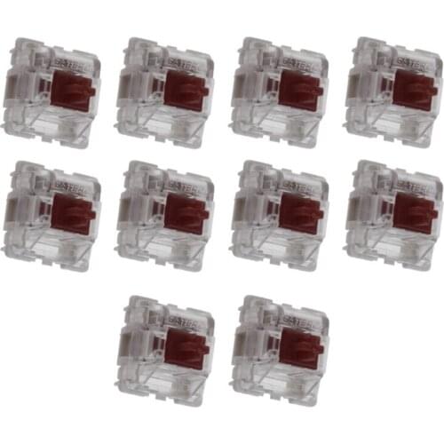 10Pcs Gateron SMD Brown Switches Mechanical Keyboard 3pin Gateron MX fit GH60 P9YA