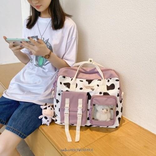 Kawaii Nylon Women Backpack Fashion Waterproof Rucksack for Teen Girls School Bag Cute Student Bookbag Travel Mochila