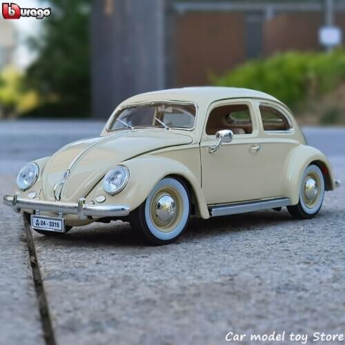 Bburago 1/18 1955 Volkswagen Beetle Alloy Retro Car Model Classic Car Model Car Decoration Collection gift