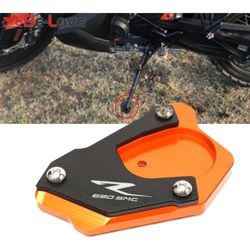 Motorcycle Accessories For KTM 690 SMC R 690 ENDURO R 2019 2020 2021 CNC Kickstand Foot Side Stand Extension Pad Support Plate