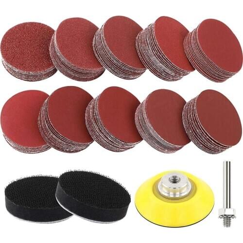 180pcs Sanding Discs Pad Kit for Drill Sander, Drill Sanding Attachment Sandpapers with Backer Plate 1/4 Inch