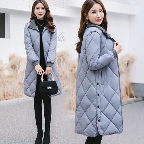 New Long Cotton Jacket Quality Women Casual Thick Warm Down cotton Jackets Winter Jacket Coat Black Plus size Parka Overcoat 4XL