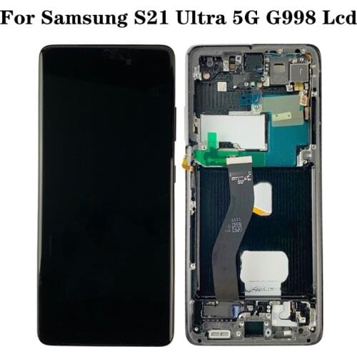 Original Super AMOLED Display Touch Screen For Samsung Galaxy S21 Ultra 5G G998 G998F G998B/DS Lcd Display Defect Screen