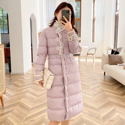 2021 Winter Women Parkas Elegant Jacket Thicken Cotton Coat Female Elegant Ladies Coats Clothes Casaco Feminino Inverno WPY3995
