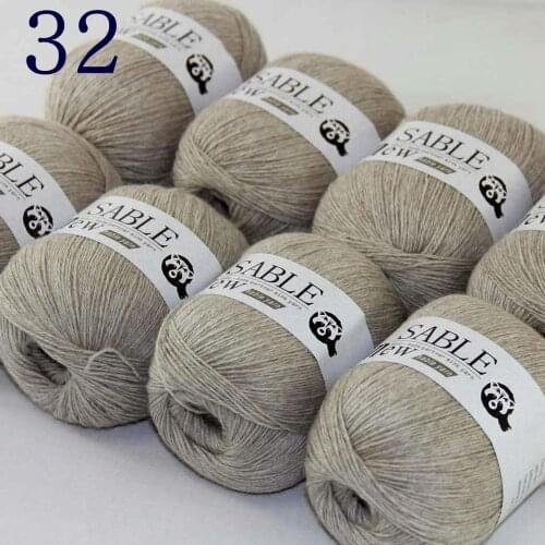 Sale Super Soft 8X50g Pure Sable Cashmere Wrap Shawls Hand Knit Wool Crochet Yarn Sand 243-32-8