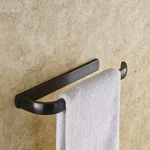 Vidric Top Quality Bathroom Accessories Black Single Towel Bars Oil Rubbed Bronzebar Copper Bath Towel Holder