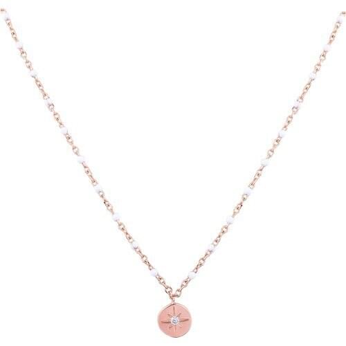 Xsilver YJEN00010B 925 Sterling Silver Cubic Zirconia Necklace