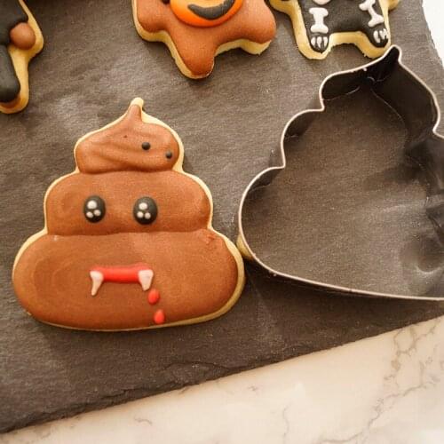 1 Pcs Cake Cookie Mould Mold Stainless Steel Poop Shape DIY Kitchen Tool Fondant A1