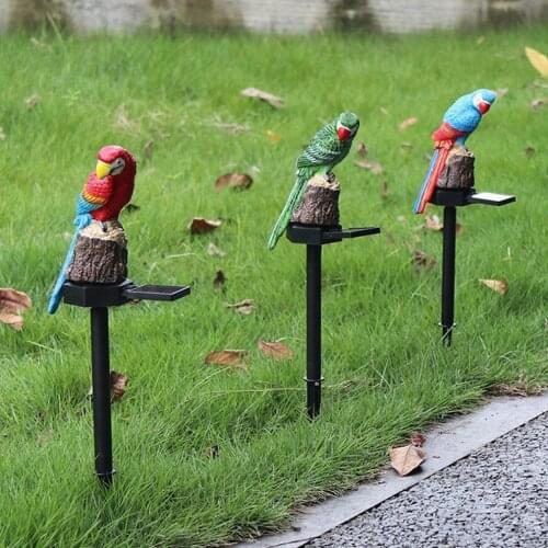 1pcs Solar Garden Lights Parrot Ornament Solar Lamp Outdoor LED Light Energy Saving Light Portable Night Light Garden Decoration