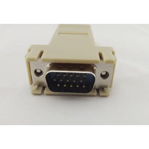 10pcs RJ45 To 15 Pin VGA Male Adapter for VGA Extender Over CAT5 CAT6 RJ45 Network Cable