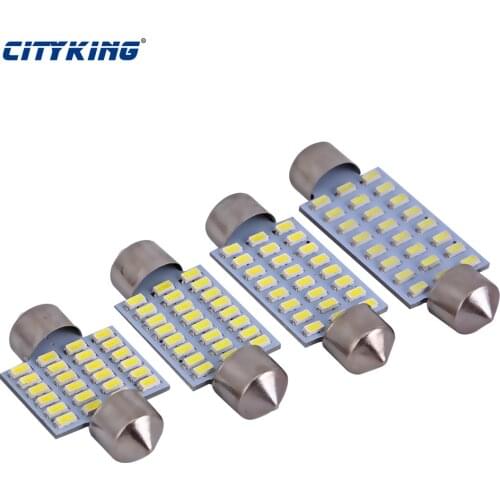 2pcs/lot White light C5W led 39mm 41mm 36mm 31mm festoon 24led 3014 SMD 240LM auto Interior led car led dome light LED Bulb