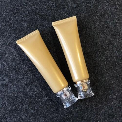 20pcs 50g gold Cream Jars Facial Empty Cosmetic Container Plastic Emulsion Lotion Bottle Soft Tube Refillable Packaging