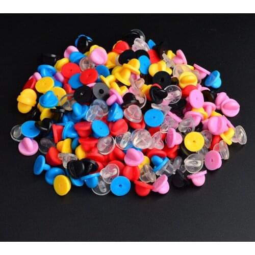 30pcs/Pack Pin Back Metal Butterfly Clutch Rubber Clutch Pin Accessory Backs Keepers Replacement Uniform Comfort Fit Tack Holder