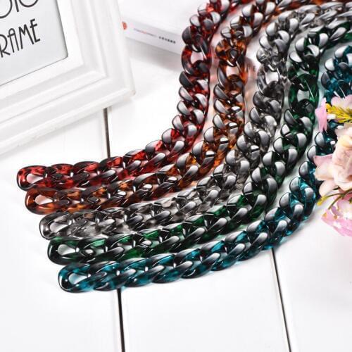 60cm DIY Detachable Replacement Shoulder Strap Bag Fish Bone Acrylic Resin Handbag Chain Strap Bands Bag Necklace Accessories