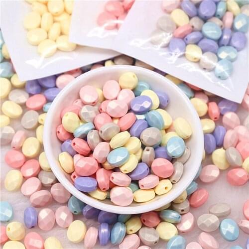 7*10mm Macaron Acrylic Symphony Peal Beads Candy Spacer Loose Beads for Jewelry Making Diy Handmade Accessories