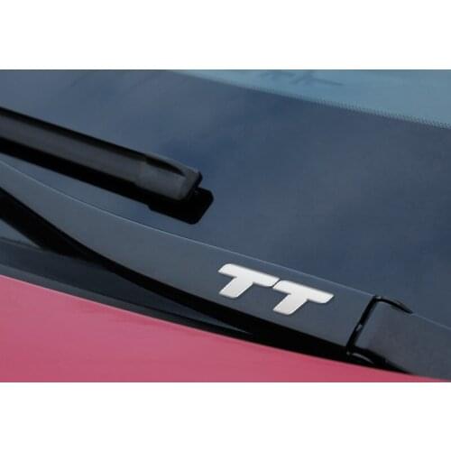 Car Metal Emblem Window Wiper Stickers Reflective Decor Decals For Audi TT 8n 8j 8s mk1 mk2 mk3 Accessories Car Styling