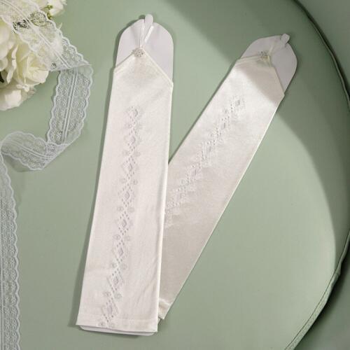 White Fingerless Bridal Gloves Elegant Ivory Short Satin Glove Wedding Accessories Decorations Wedding ST226