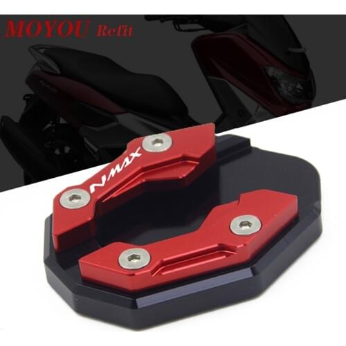 For YAMAHA NMAX155 XMAX300/250 NVX AEROX155 Side Stand Enlarge 2020 2021 Motorcycle CNC Kickstand Foot Extension Pad Support