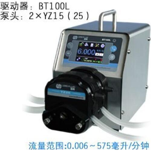 BT100L 2xYT25 Flow Control Liquid Lab Industrial Medical Chemical Dispensing Tubing Filling Peristaltic Pump 0.17-720ML/MIN