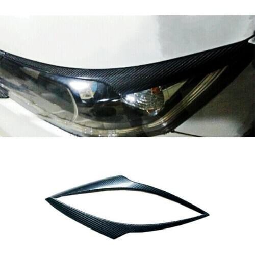 For 2014-2017 Honda Accord Real Carbon Fiber Exterior HeadLight Lamp Strip Trim