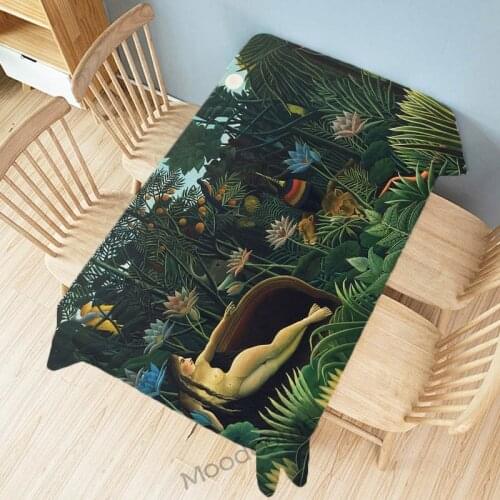 French Henri Rousseau World Famous Oil Painting Dream Sleeping Gypsy Jungle Replica Art Table Cloth Wall Canvas Tapestry Cover