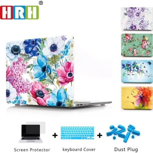 HRH Flower Floral Shell Protective Hard Case Sleeve for Macbook Air Pro Retina 13"12"15"11" Touch Bar A2159 A2141 A2289 A2251