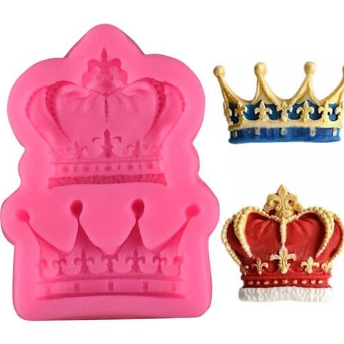 Royal Crown Silicone Fandont Mold Silica Gel Moulds Crowns Chocolate Molds Candy Mould Wedding Cake Decorating Tools E877