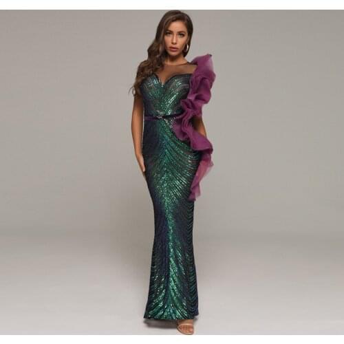 Maxi Dresses For Women Sexy Dress 2020 O-Neck Sleeveless Patchwork Mesh Floor Length Sexy Party Dresses Robe Longue Femme