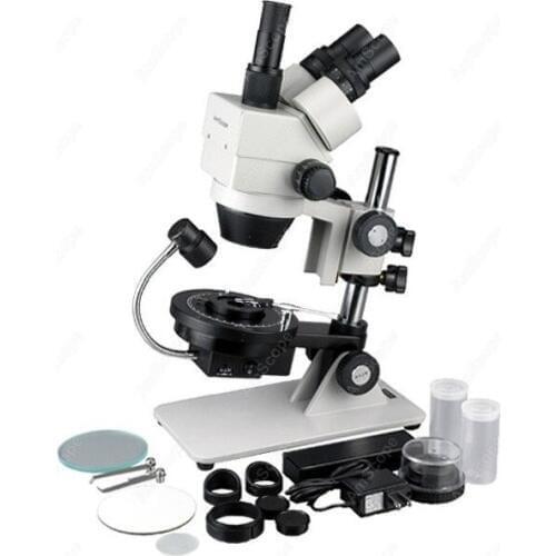 Jewel Gem Stereo Zoom Microscope--AmScope Supplies Cordless LED 3.5X-45X Jewel Gem Stereo Zoom Microscope