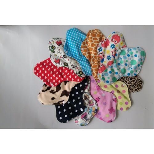 NaughtyBaby Feminine Hygiene Sanitary Pad Washable Menstrual Cloth Pads Reusable Panty Liners with 100% Organic Bamboo