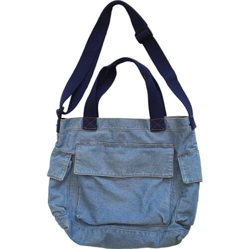 New schoudertas dames retro denim shoulder bag women beach bolso verano mujer jeans tote crossbody bag lady handbag sac a main