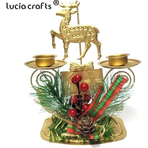 New Year Gift Christmas Art Candlestick Holders Festival Party Supplies Home Decor I0111