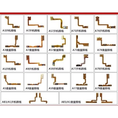OPPO A3 A5 A7 A9 A57 A59 A73 A77 A7X A79 A83 Power Volume Flex Cable Ring Silent Switch Home Button Menu PCB Board Repair Part
