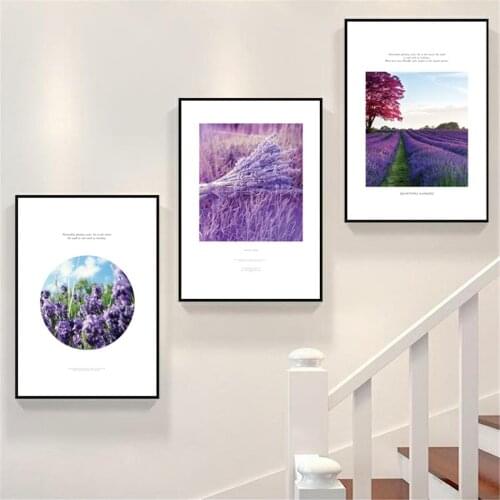 Lavender Flower Plant Poster Canvas Print Painting Wall Art Living Room Home Decoration