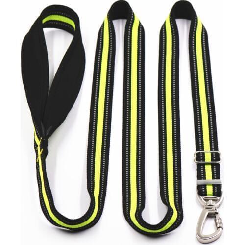 Nylon Padded Handle dog leash Reflective Adjustable dog leash strong with stainless steel strong bid dog leash for dog