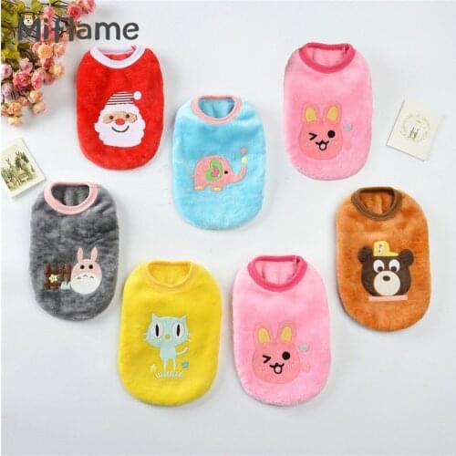 Miflame Christmas Small Dogs Clothes Fleece Dog Shirts Cartoon Pet Clothing For Puppy Coat Pomeranian Spitz Festival Dog T-shirt