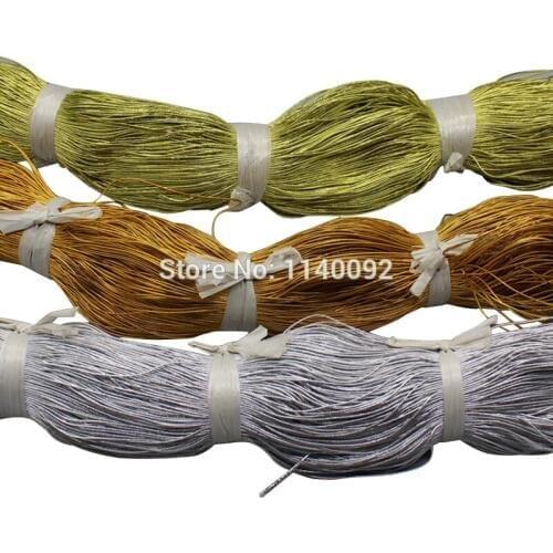 Free shipping wholesales dia.1mm golden silver clothing cords thread string/hang tag sling/garment tag line 700 meters a lot