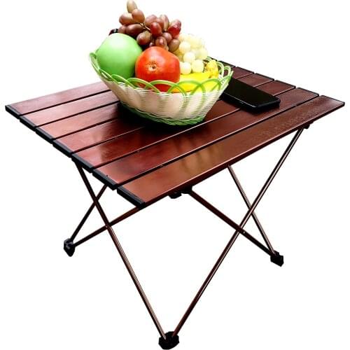 Indoor Picnic Folding Table Super Light Aluminum Alloy Fishing Camping Table Chair Outdoor Self-driving Picnic Desk