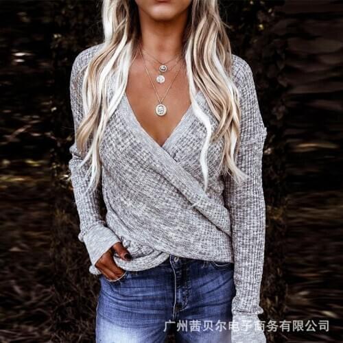 Wepbel Women's V-Neck Pullovers