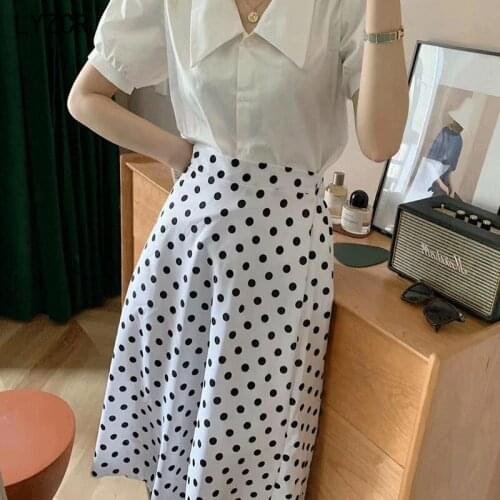 A-line Flower Print Skirt Women Elastic Waist Midi Womens Beach Skirts for Women Sexy Floral Chiffon Skirt Bohemian Summer