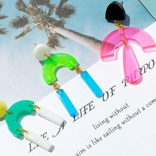 1 Set Crystal Epoxy Resin Mold Geometric Earrings Ear Pendant Casting Silicone Mould DIY Crafts Jewelry Making Tools