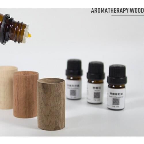 1pc Cylindrical Diffuser Wooden Essential Oil Diffuser Sleep Push Oil Car Yoga Aromatherapy Inhaler Fragrance Household Health S