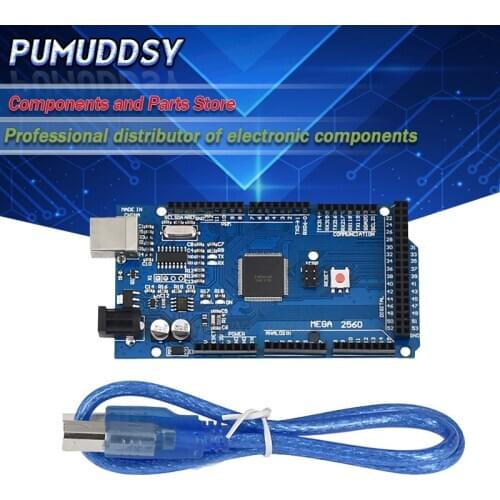1PCS MEGA 2560 R3 ATmega2560 AVR USB board + USB cable (ATMEGA2560 /CH340 ) funduino 2560 new